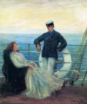 Flirtation by Abbott Fuller Graves - Hand-Painted Oil Painting Reproduction
