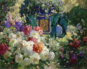 In My Wife's Garden by Abbott Fuller Graves - Hand-Painted Oil Painting Reproduction
