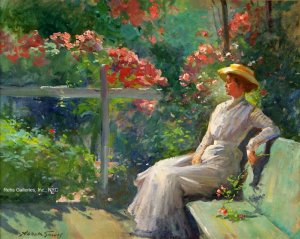 Main Product Photo of In the Garden Painting by Abbott Fuller Graves