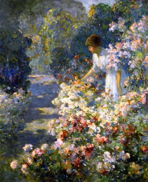 Main Product Photo of Morning in the Garden Painting by Abbott Fuller Graves