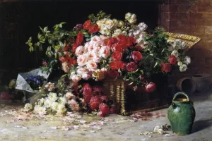 Still Life with Roses by Abbott Fuller Graves - Hand-Painted Oil Painting Reproduction