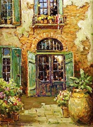 Main Product Photo of The Green Shutters, New Orleans Painting by Abbott Fuller Graves